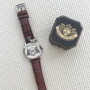 Juicy Couture Vintage Brown Leather Watch w/ Charm